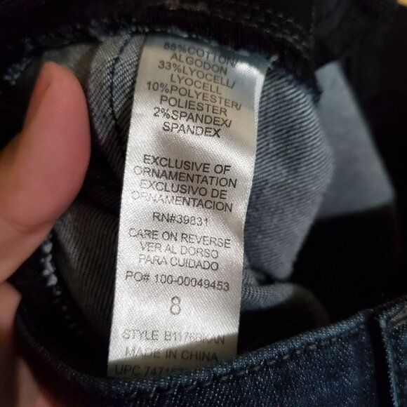 Democracy Jeans Womens 8 Blue Ab Solution Mid-Rise Skinny Stretch Denim - Picture 3 of 9